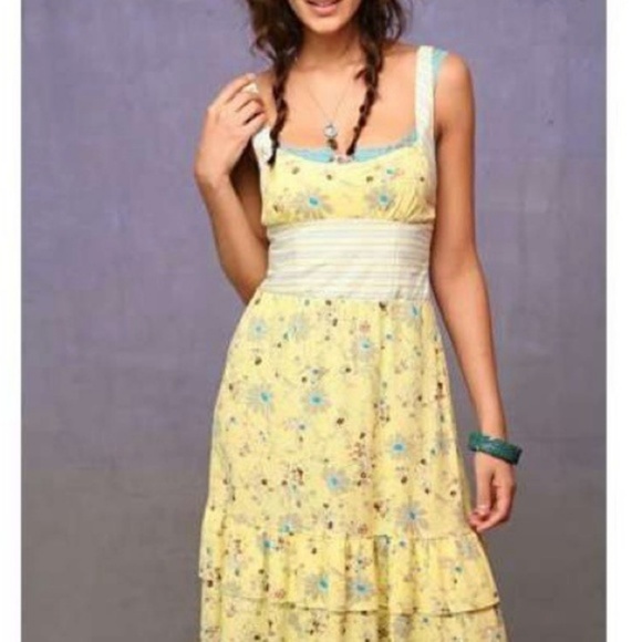 free people yellow floral dress